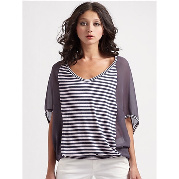 Ella Moss Bellah striped dolman top nwot - Picture 1 of 8